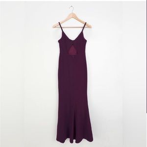 Lulus Purple Backless Mermaid Maxi Dress Size XS